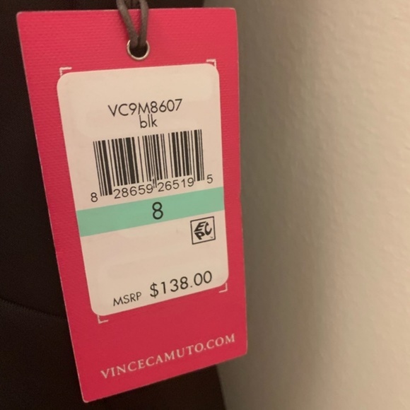 Vince Camuto Black Laser CutFlare Scuba Dress NWT - Picture 6 of 6